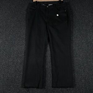 DL1961 Mara Straight Denim Jeans Black‎ Mid Rise Crop Raw Hem Women's Size 31